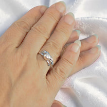 Load image into Gallery viewer, Adjustable Wheat-Style Pink Pearl Ring – .925 Sterling Silver