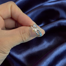 Load image into Gallery viewer, Adjustable Wheat-Style Peach Freshwater Pearl Ring – .925 Sterling Silver