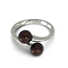 Load image into Gallery viewer, Twin AAA Chocolate Freshwater Pearl Cocktail Ring – .925 Sterling Silver