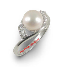 Load image into Gallery viewer, White Pearl &amp; Cubic Zirconia Cocktail Ring – .925 Sterling Silver