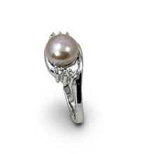 Load image into Gallery viewer, Pink Pearl &amp; Cubic Zirconia Cocktail Ring – .925 Sterling Silver
