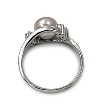 Load image into Gallery viewer, Pink Pearl &amp; Cubic Zirconia Cocktail Ring – .925 Sterling Silver