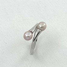 Load image into Gallery viewer, 9303092-Solid-Sterling-Silver-.925-Twin-Pink-Freshwater-Pearl-Cocktail-Ring