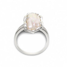 Load image into Gallery viewer, Genuine Natural White Biwa Pearl Ring – .925 Sterling Silver