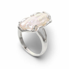 Load image into Gallery viewer, Genuine Natural White Biwa Pearl Ring – .925 Sterling Silver