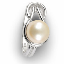 Load image into Gallery viewer, Solid Sterling Silver .925 Love-Knot Pink Freshwater Pearl Ring