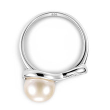 Load image into Gallery viewer, Solid Sterling Silver .925 Love-Knot Lavender Freshwater Pearl Ring