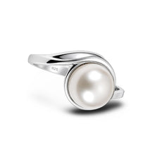Load image into Gallery viewer, Solid Sterling Silver .925 White Freshwater Pearl Solitaire Ring