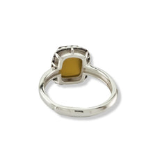 Load image into Gallery viewer, Hand Crafted Sterling Silver Yellow Agate Solitaire Ring