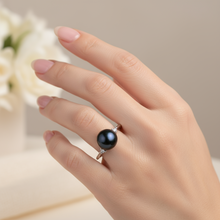 Load image into Gallery viewer, Sterling Silver Black Onyx &amp; CZ Accent Ring