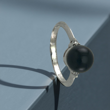 Load image into Gallery viewer, Sterling Silver Black Onyx &amp; CZ Accent Ring