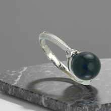 Load image into Gallery viewer, Sterling Silver Black Onyx &amp; CZ Accent Ring