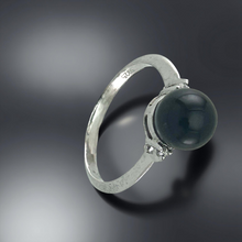 Load image into Gallery viewer, Sterling Silver Black Onyx &amp; CZ Accent Ring