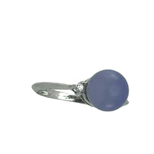 Load image into Gallery viewer, Sterling Silver Lavender Jade &amp; CZ Accent Ring
