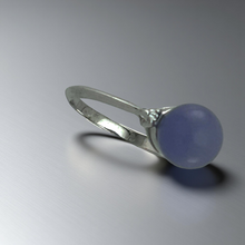 Load image into Gallery viewer, Sterling Silver Lavender Jade &amp; CZ Accent Ring