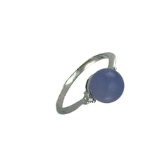 Load image into Gallery viewer, Sterling Silver Lavender Jade &amp; CZ Accent Ring