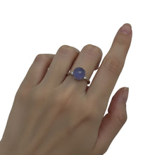 Load image into Gallery viewer, Sterling Silver Lavender Jade &amp; CZ Accent Ring