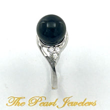 Load image into Gallery viewer, 9310211 SOLID STERLING SILVER RING FEATURING GENUINE BLACK ONYX C.Z. ACCENTS