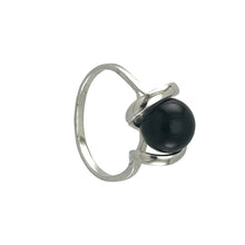 Load image into Gallery viewer, Sterling Silver Black Onyx Solitaire Ring