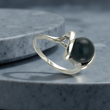 Load image into Gallery viewer, Sterling Silver Black Onyx Solitaire Ring