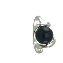 Load image into Gallery viewer, Sterling Silver Black Onyx Solitaire Ring