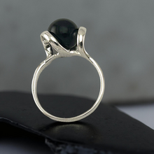 Load image into Gallery viewer, Sterling Silver Black Onyx Solitaire Ring