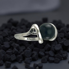 Load image into Gallery viewer, Sterling Silver Black Onyx Solitaire Ring