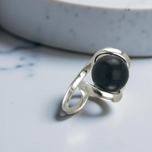 Load image into Gallery viewer, Sterling Silver Black Onyx Solitaire Ring