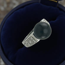 Load image into Gallery viewer, Sterling Silver Black Onyx &amp; CZ Ring