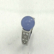 Load image into Gallery viewer, Sterling Silver Lavender Jade &amp; CZ Ring