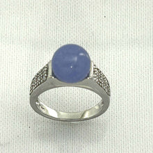 Load image into Gallery viewer, Sterling Silver Lavender Jade &amp; CZ Ring
