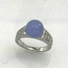 Load image into Gallery viewer, Sterling Silver Lavender Jade &amp; CZ Ring