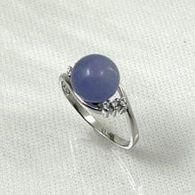 Load image into Gallery viewer, 9312262 Solid Sterling Silver 925 Lavender Jade Cubic Zirconia Cocktail Rings