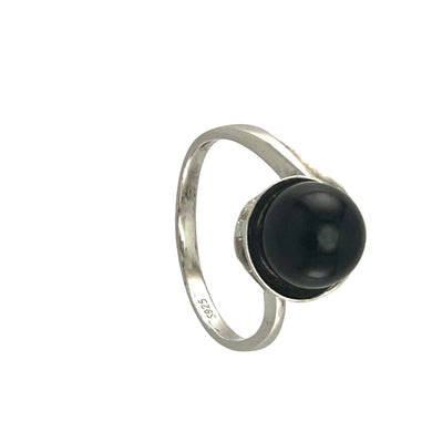 Sterling Silver Black Onyx Solitaire Ring