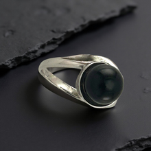 Load image into Gallery viewer, Sterling Silver Black Onyx Solitaire Ring