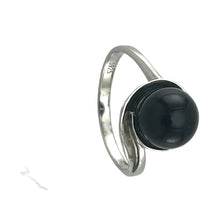 Load image into Gallery viewer, Sterling Silver Black Onyx Solitaire Ring