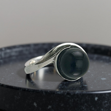 Load image into Gallery viewer, Sterling Silver Black Onyx Solitaire Ring