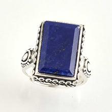 Load image into Gallery viewer, Sterling Silver Lapis Lazuli Solitaire Ring