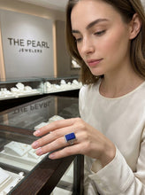 Load image into Gallery viewer, Sterling Silver Lapis Lazuli Solitaire Ring