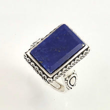 Load image into Gallery viewer, Sterling Silver Lapis Lazuli Solitaire Ring