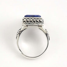 Load image into Gallery viewer, Sterling Silver Lapis Lazuli Solitaire Ring