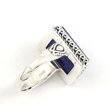 Load image into Gallery viewer, Sterling Silver Lapis Lazuli Solitaire Ring