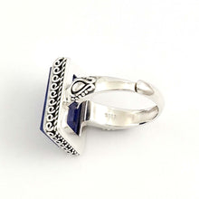 Load image into Gallery viewer, Sterling Silver Lapis Lazuli Solitaire Ring