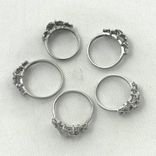 Load image into Gallery viewer, 9330050-Silver-.925-Tradition-Hawaiian-Triple-Plumeria-Design-Rings