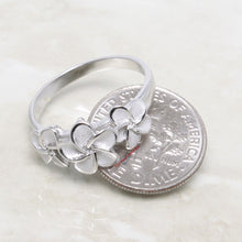 Load image into Gallery viewer, 9330050-Silver-.925-Tradition-Hawaiian-Triple-Plumeria-Design-Rings