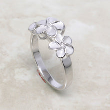 Load image into Gallery viewer, 9330050-Silver-.925-Tradition-Hawaiian-Triple-Plumeria-Design-Rings