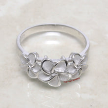 Load image into Gallery viewer, 9330050-Silver-.925-Tradition-Hawaiian-Triple-Plumeria-Design-Rings