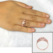 Load image into Gallery viewer, 9330065-Rose-Gold-Plated-Solid-Silve-925-Hawaiian-Plumeria-Ring