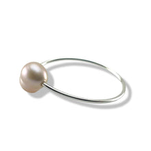 Load image into Gallery viewer, Solid Sterling Silver .925 Twin Pink Freshwater Pearl Cocktail Ring