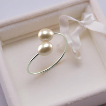 Load image into Gallery viewer, Solid Sterling Silver .925 Twin Pink Freshwater Pearl Cocktail Ring